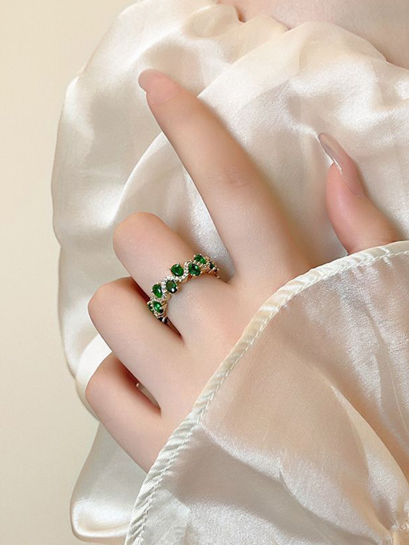 Gold Tone Embellished Ring