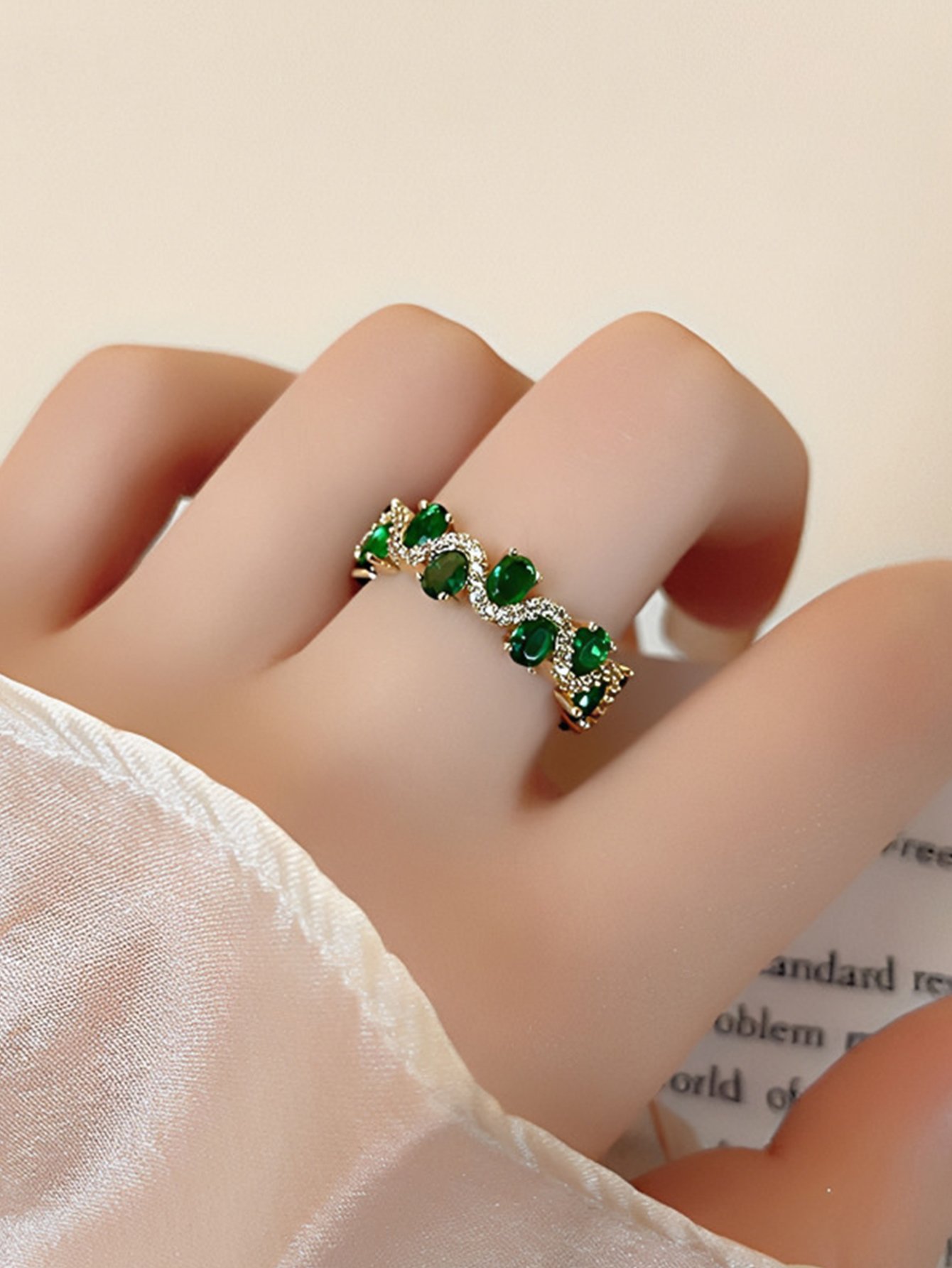 Gold Tone Embellished Ring