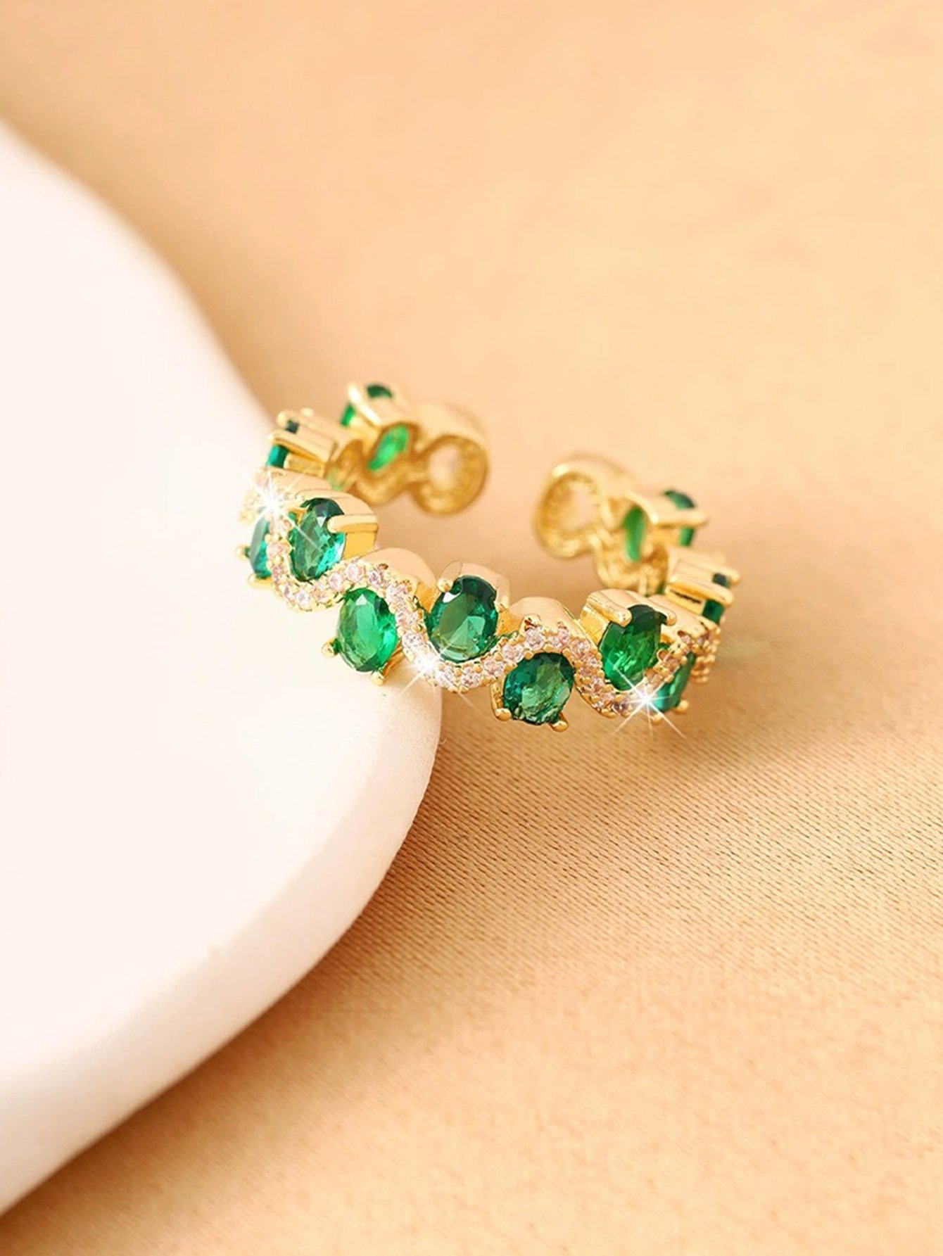 Gold Tone Embellished Ring