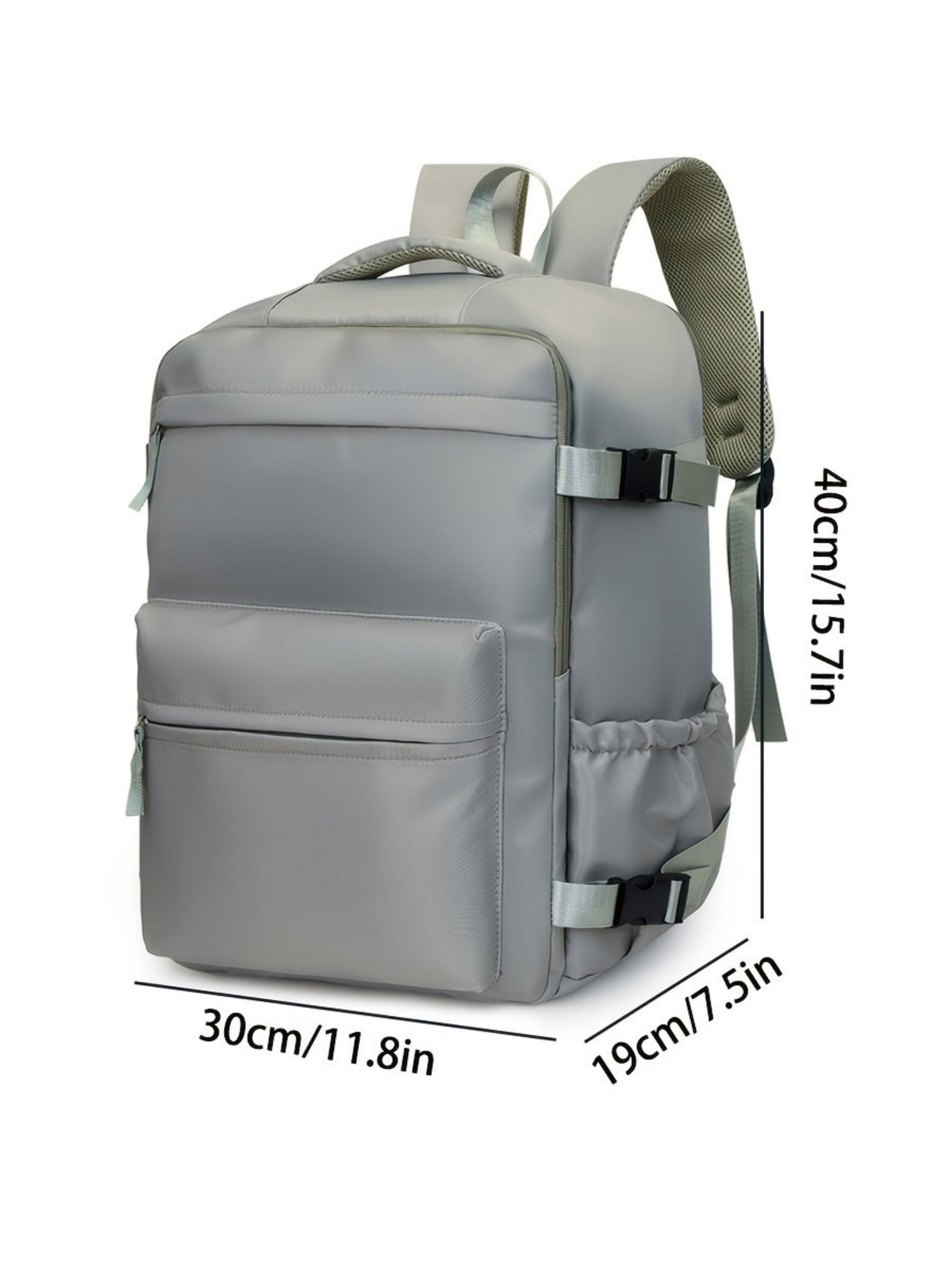 Green Backpack with Shoe Compartment