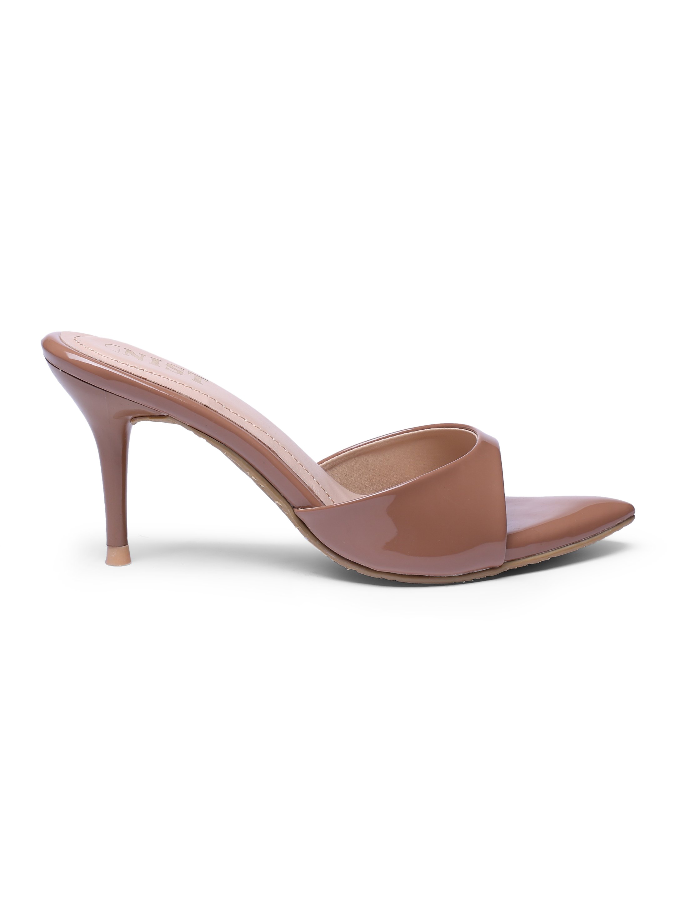 Tan High Heel Stiletto Sandals 