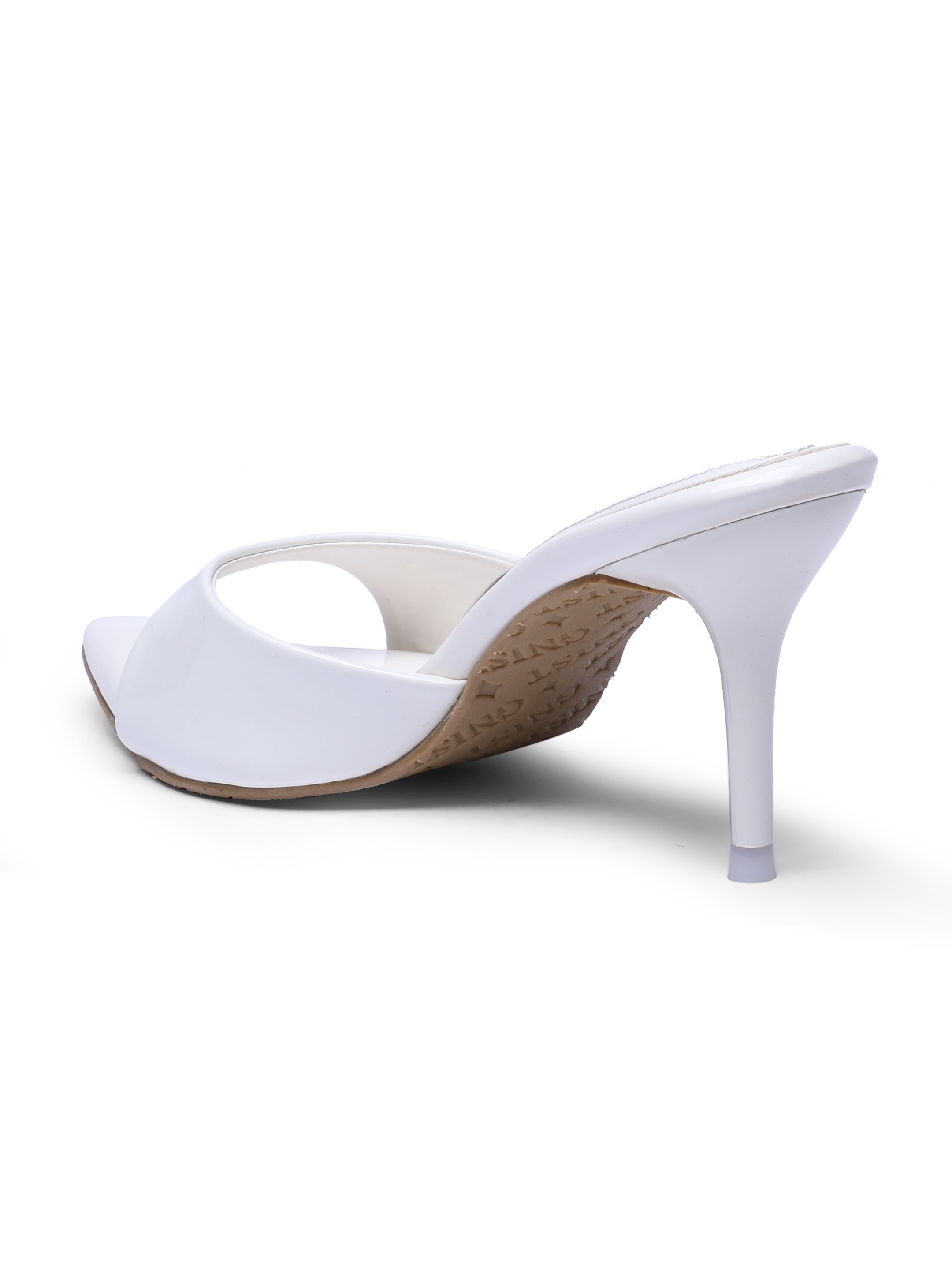 White Pointed-Toe High Heel Sandals