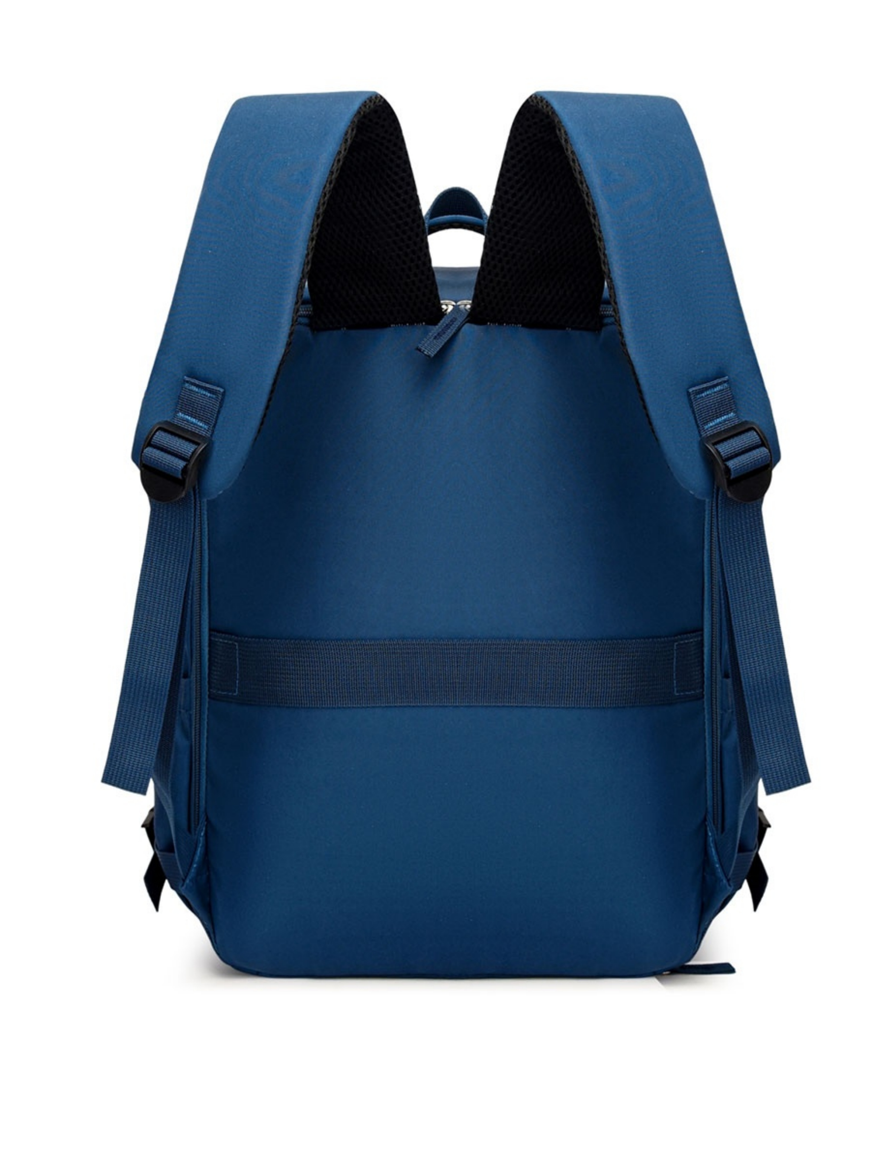Dark Blue Plain Backpack with Shoe Compartment