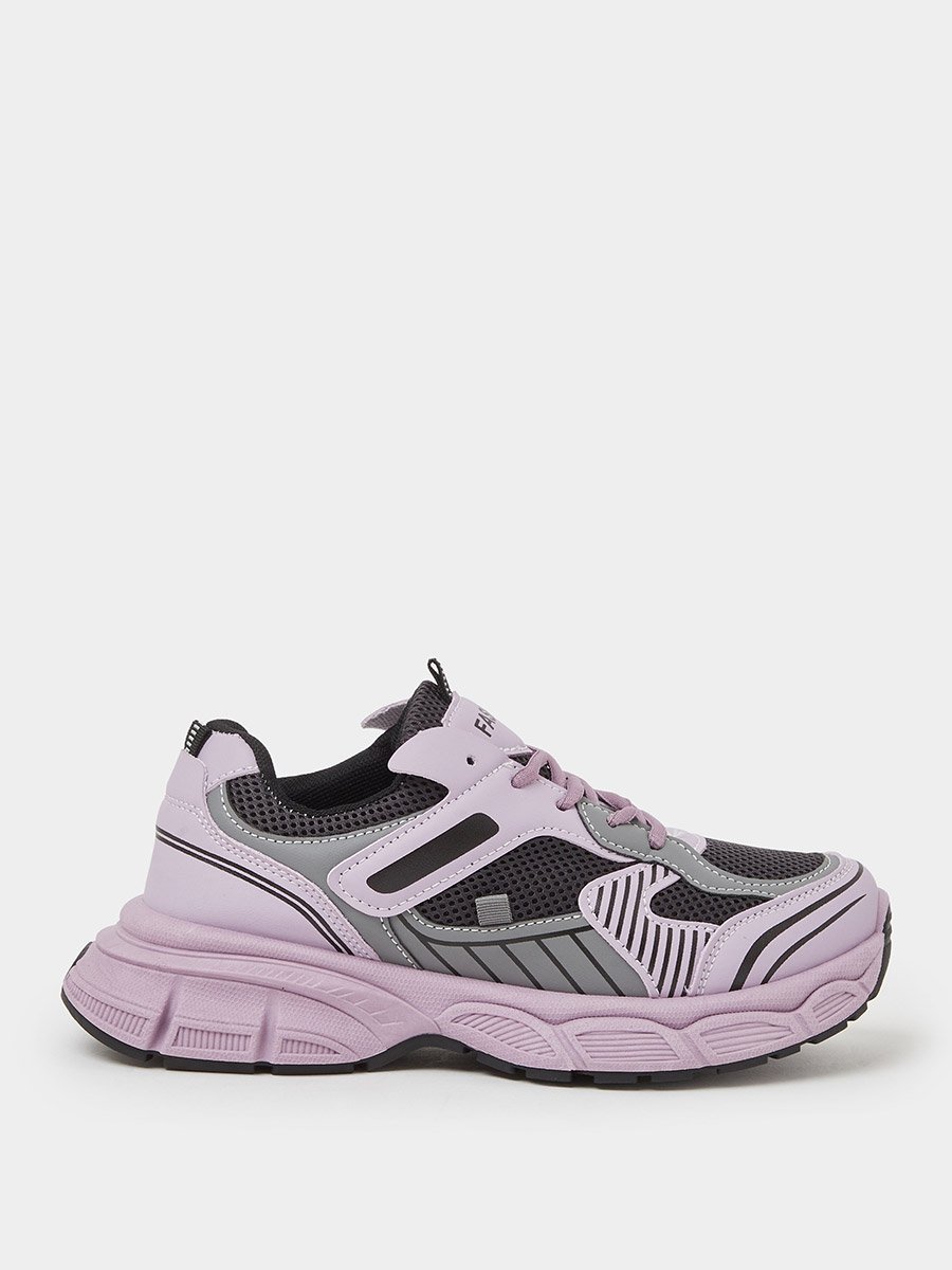 Purple Chunky Sole Sports Sneakers