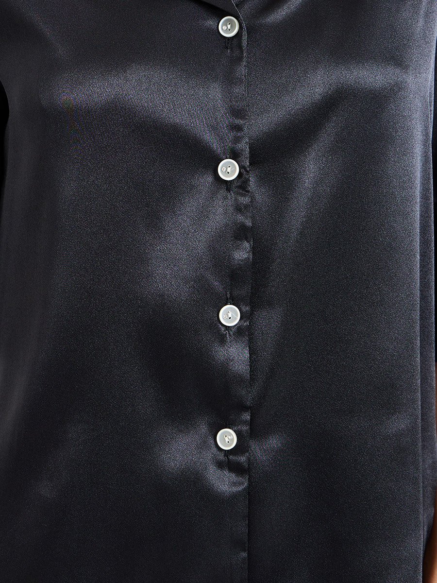 Black Ruffled Shirt and pants Satan Pajama Set