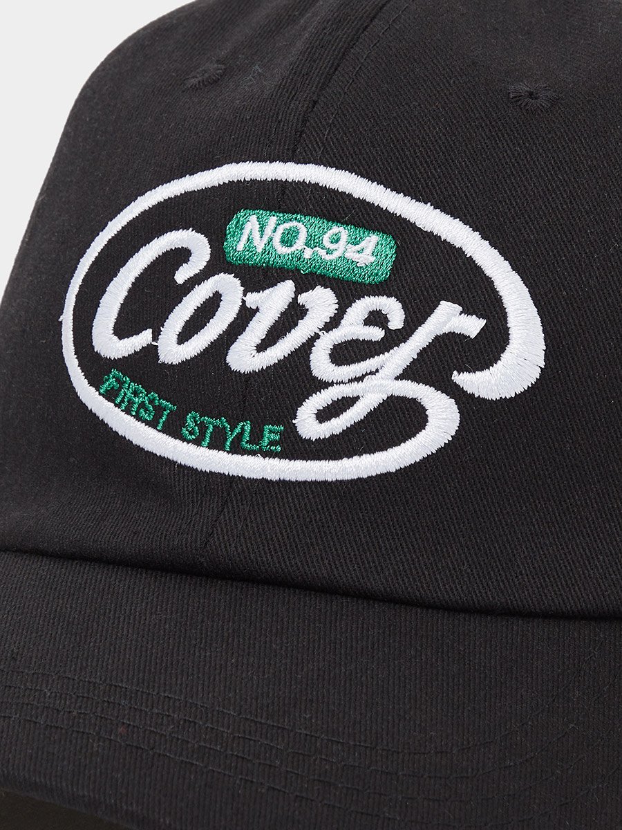 Black Embroidered Baseball Cap