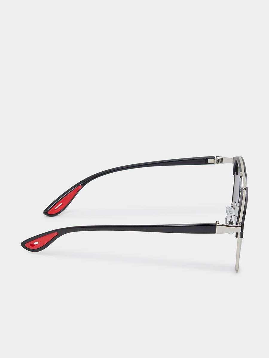 Black Double Bridge Aviator Sunglasses