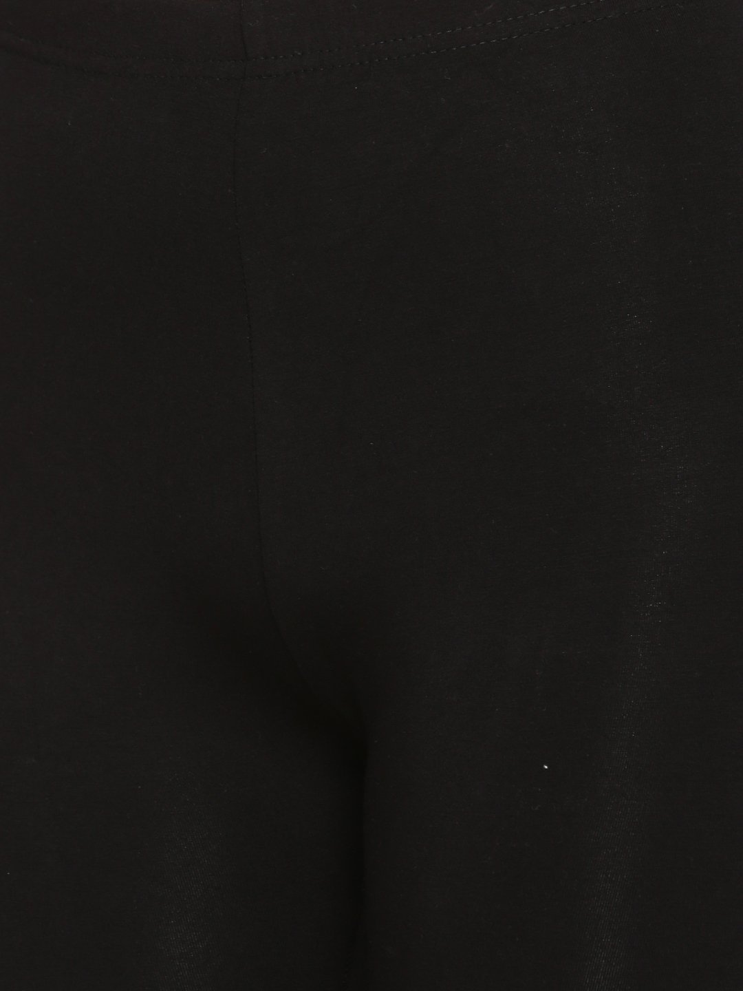 Black Knitted Viscose Blend 3/4 Length Leggings