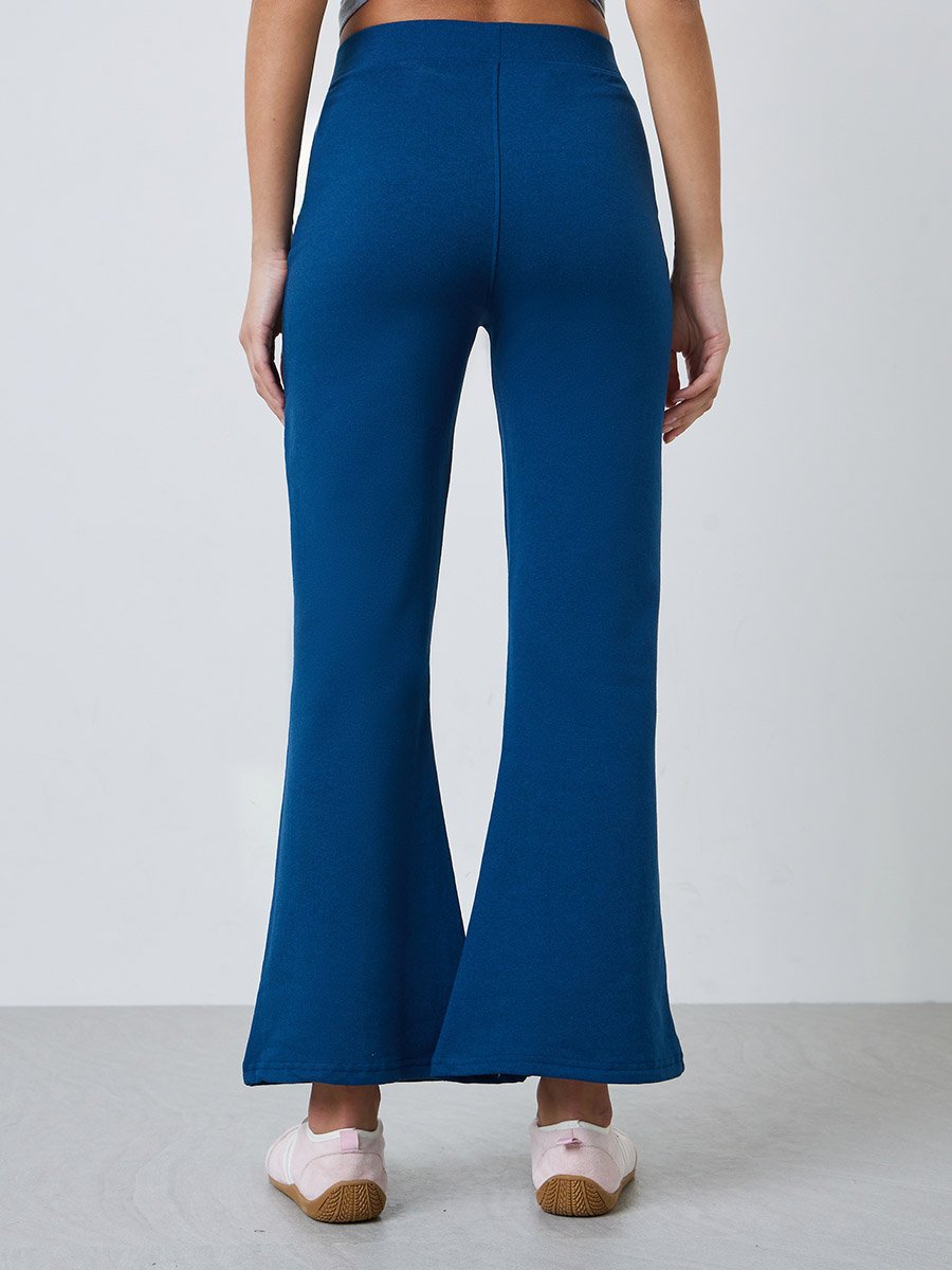 Medium Blue Fit and Flare Fleece Leggings