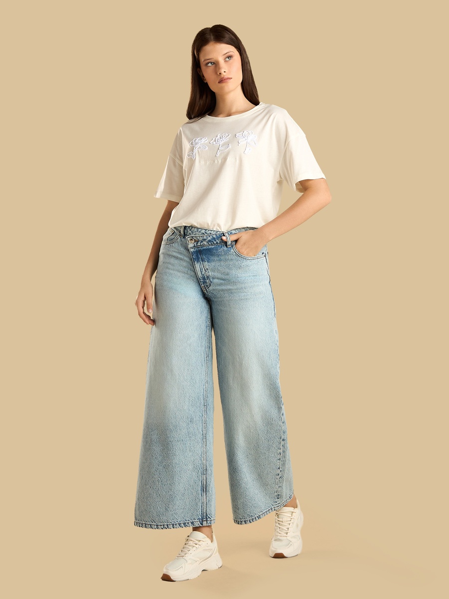 Floral Embroidered T-Shirt