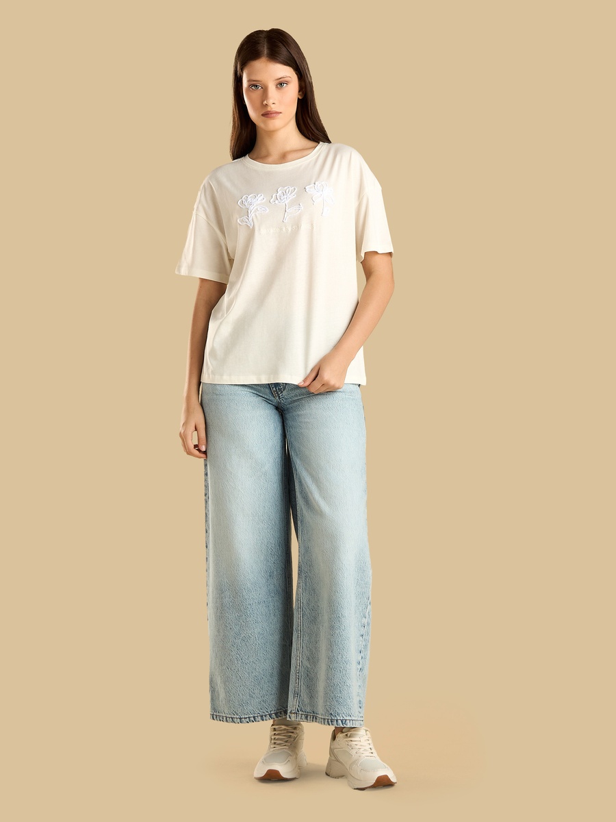 Floral Embroidered T-Shirt