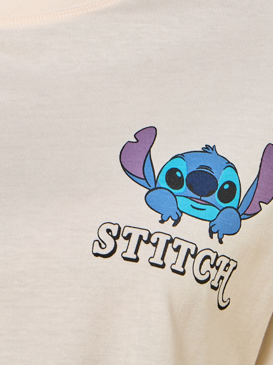 Stitch Print Boxy Fit T-Shirt