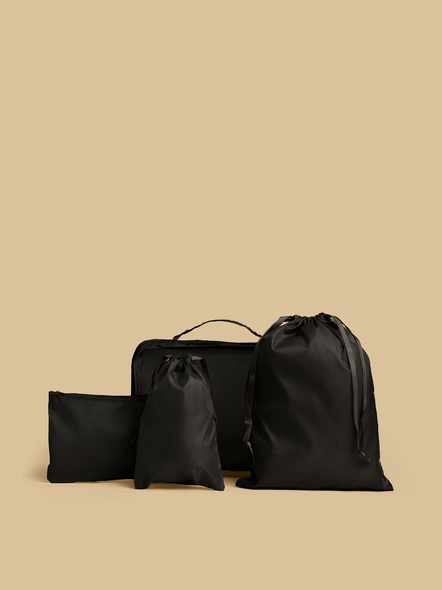 Plain 4-Piece Travel Organiser Set