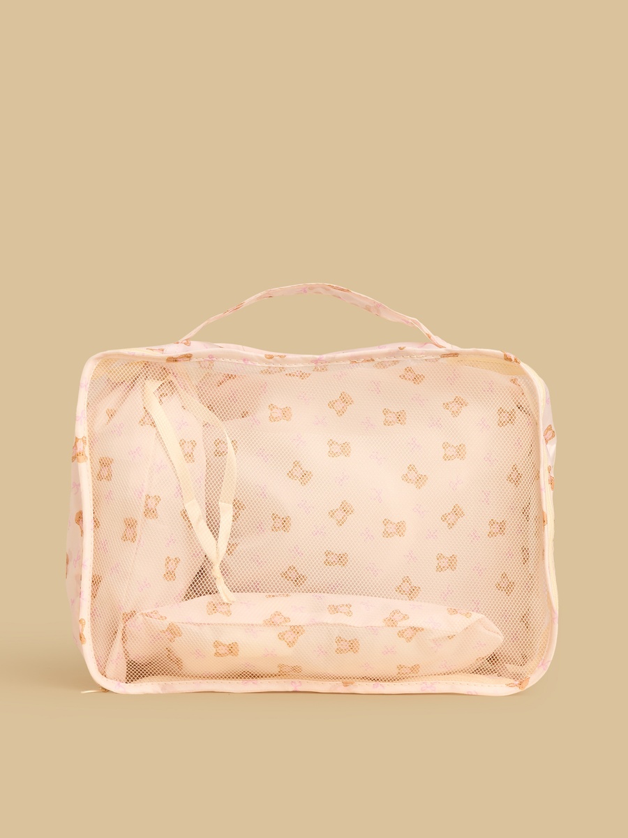 Plain 4-Piece Travel Organiser Set