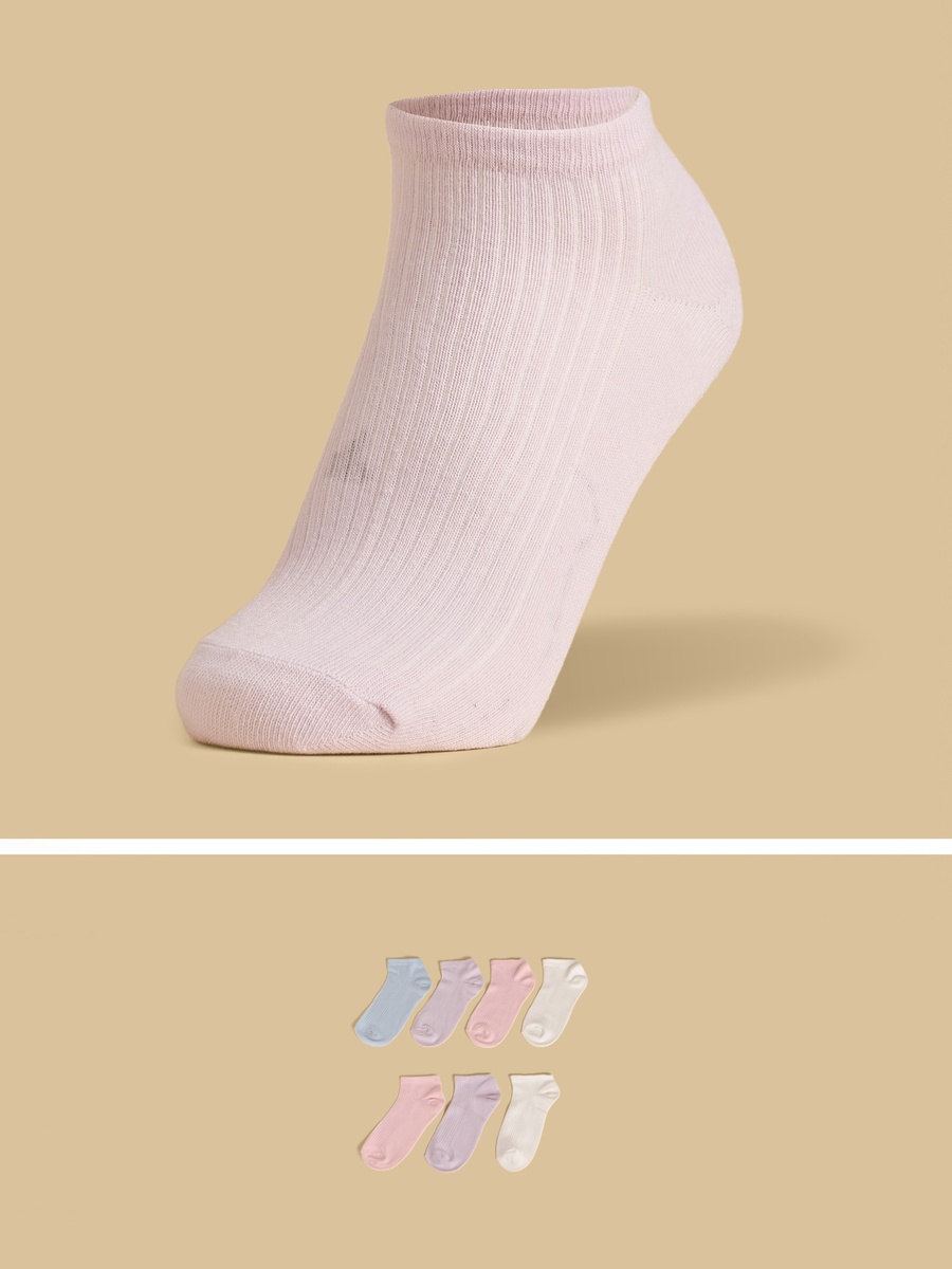Pack of 7 - Ribbed Ankle Length Socks
