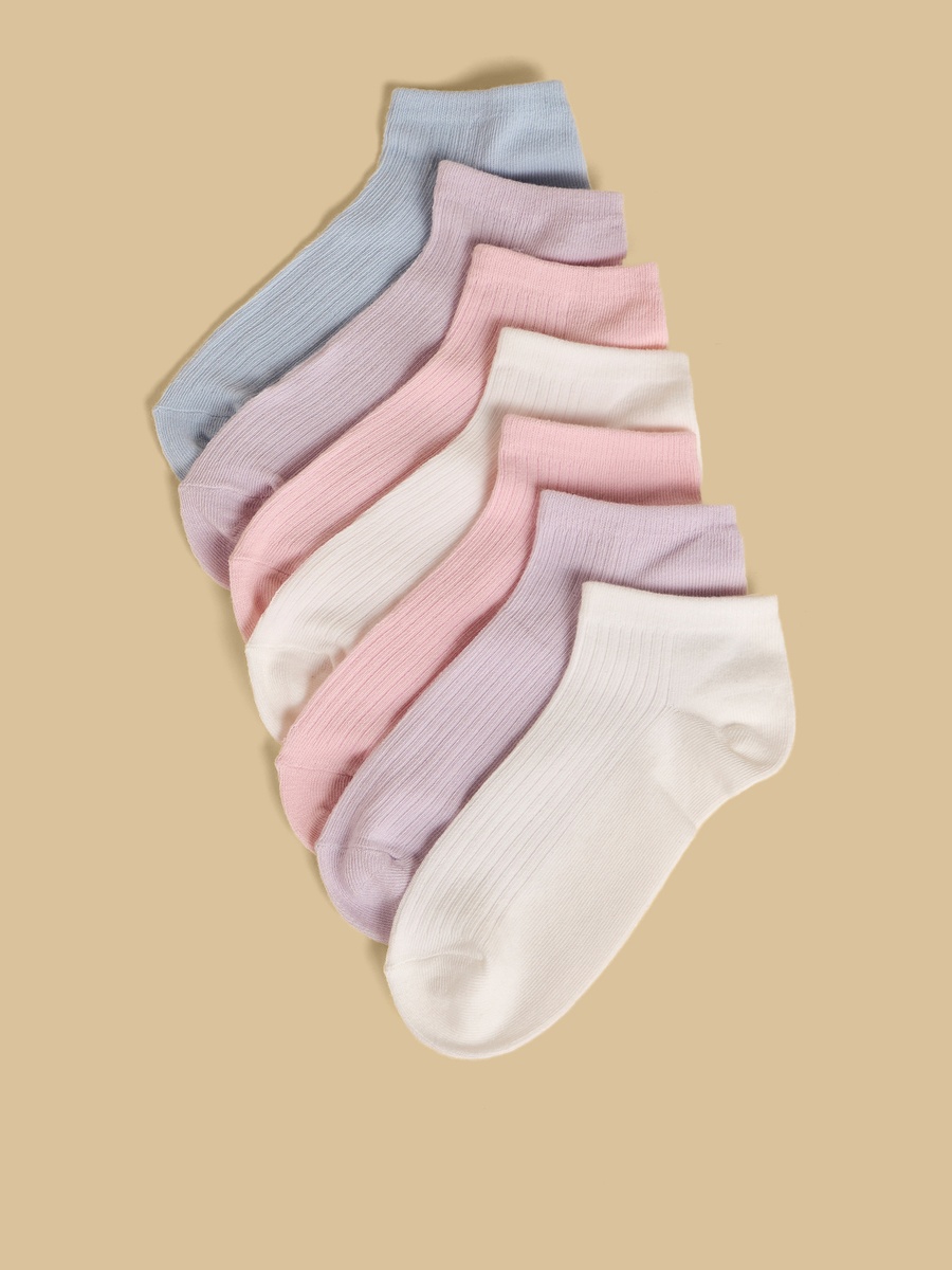 Pack of 7 - Ribbed Ankle Length Socks