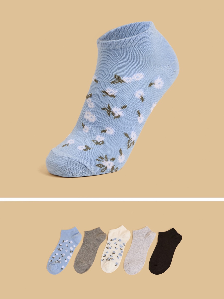 Pack of 5 - Assorted Ankle Length Socks
