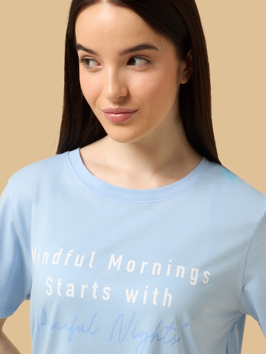 Slogan Print Sleepshirt