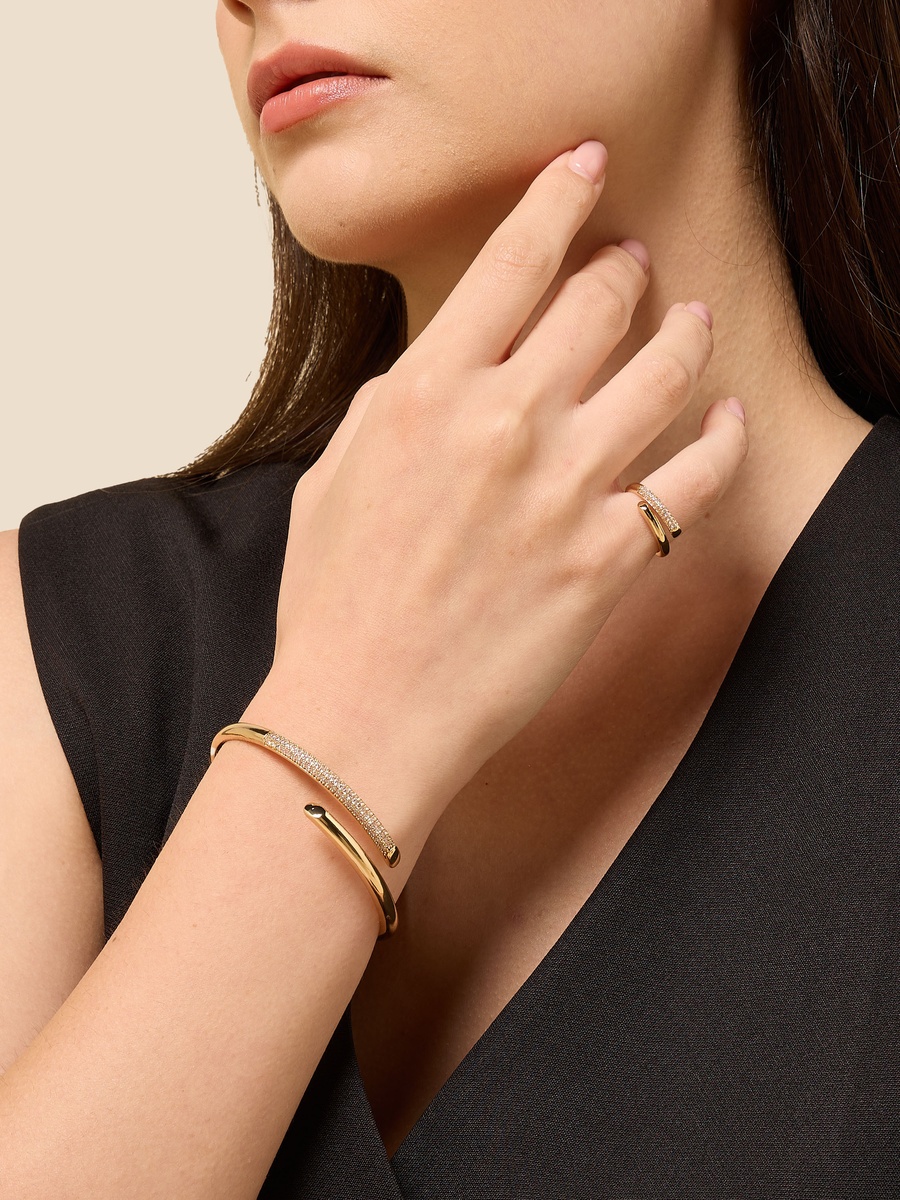 Stone Embellished Bracelet and Ring Set