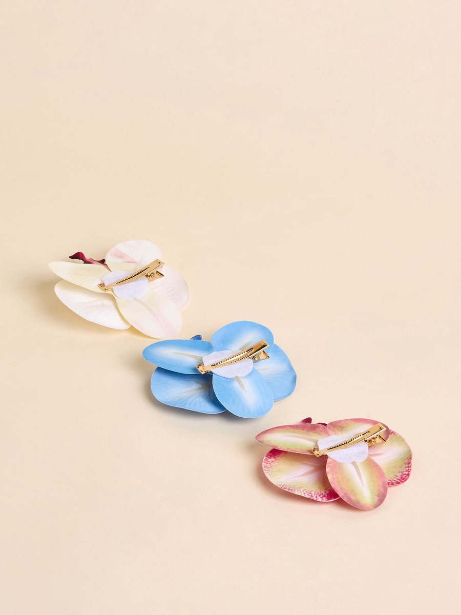 Pack of 3 - Embellished Floral Hair Clip