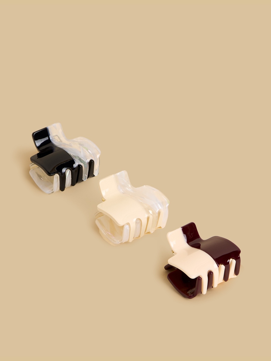Pack of 3 - Colourblock Hair Clamp