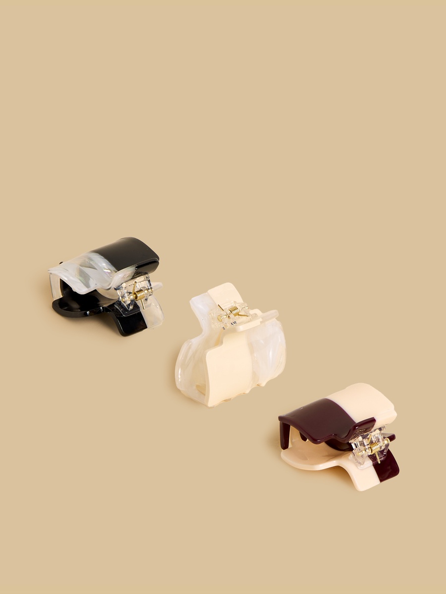 Pack of 3 - Colourblock Hair Clamp