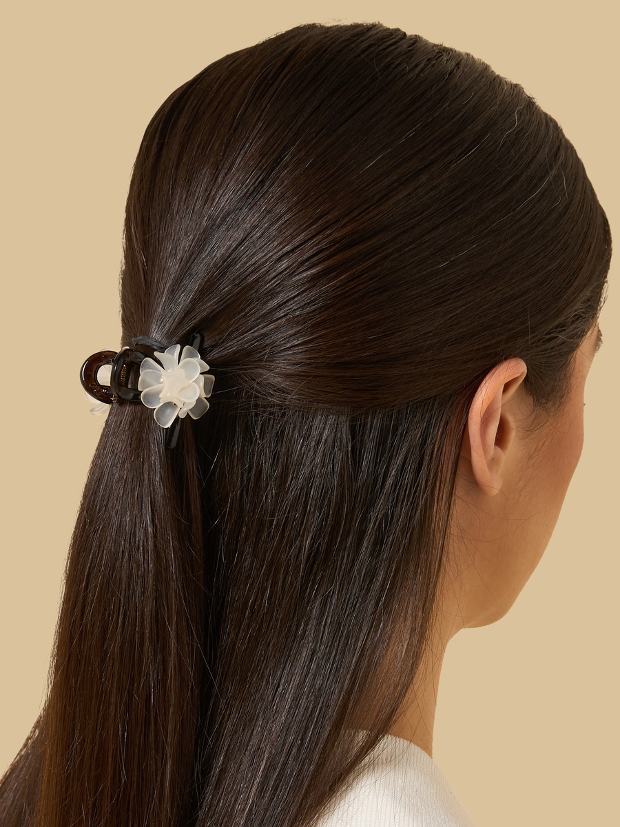 Pack of 4 - Floral Accent Hair Clamp