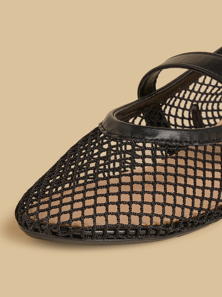 Textured Mary Jane Shoes with Buckle Closure