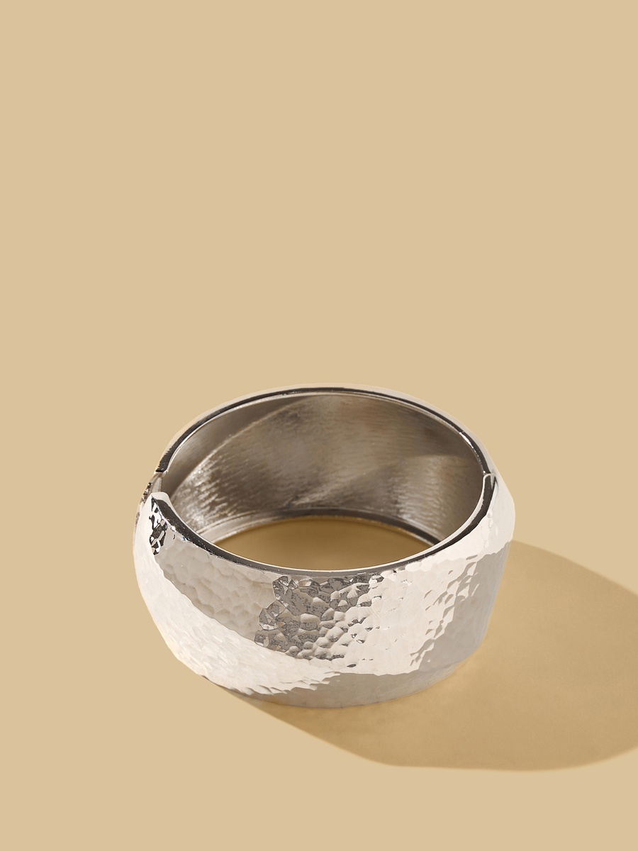 Hammered Textured Cuff Bracelet