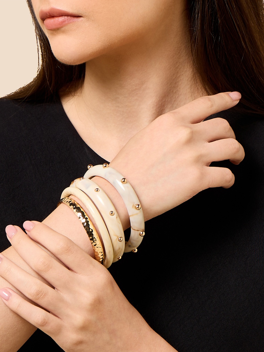 Pack of 4 - Textured Stackable Bangle