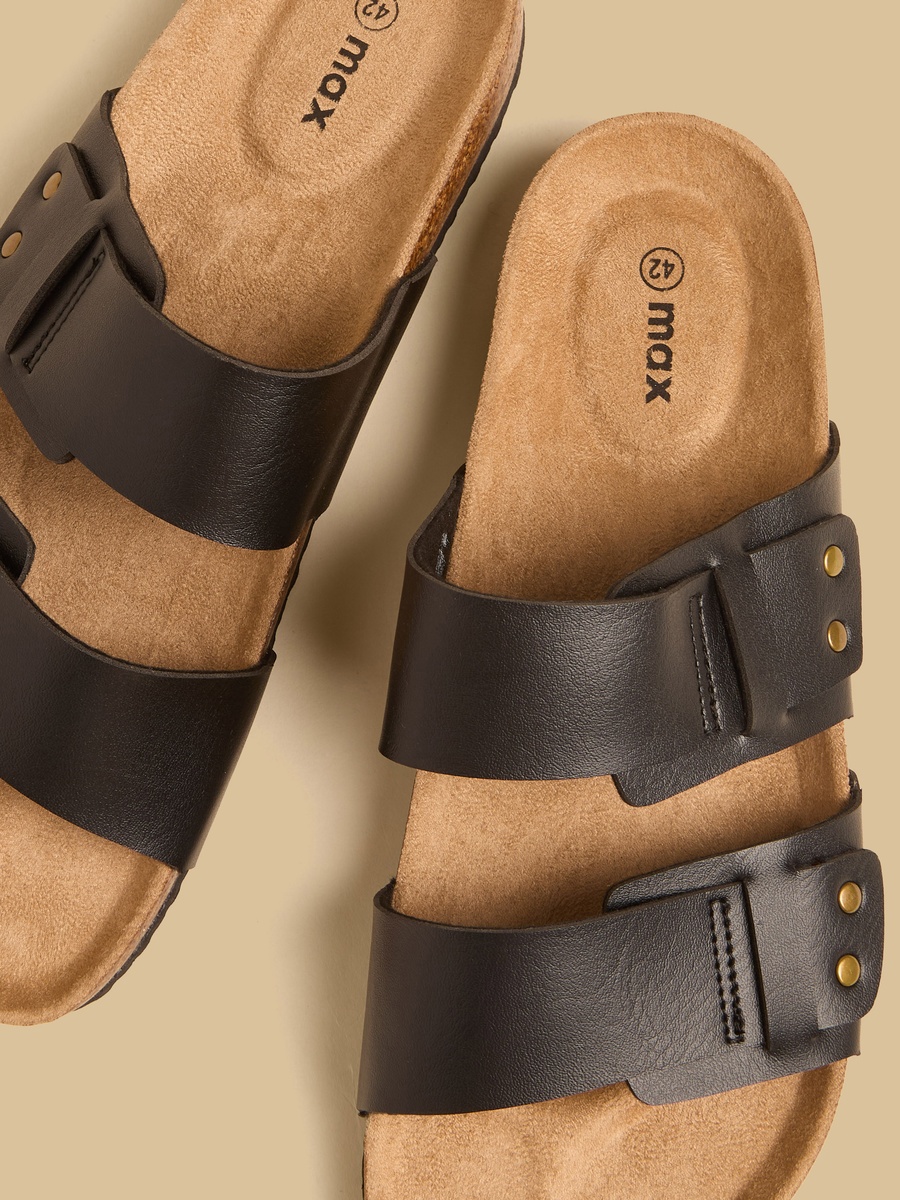 Stud Embellished Slip-On Sandals