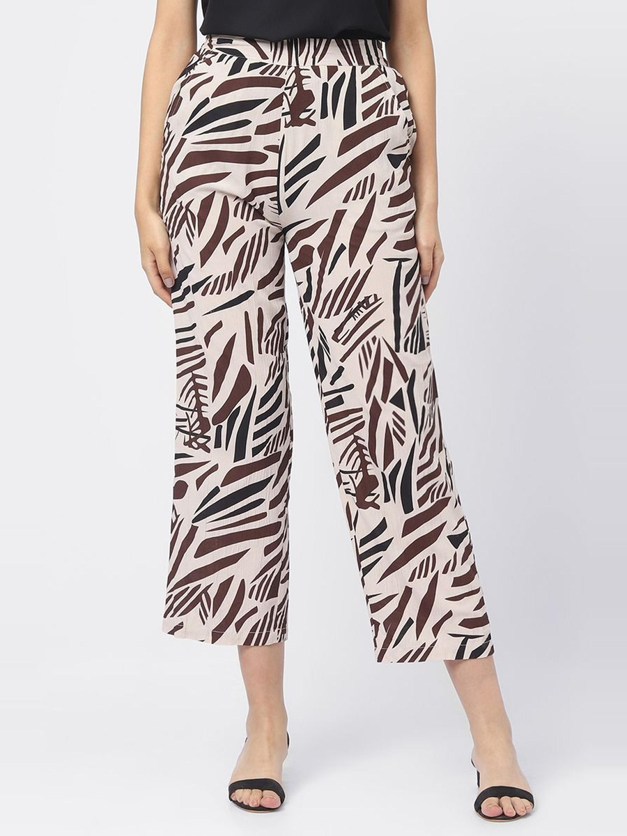 Abstract Printed Cropped Pants