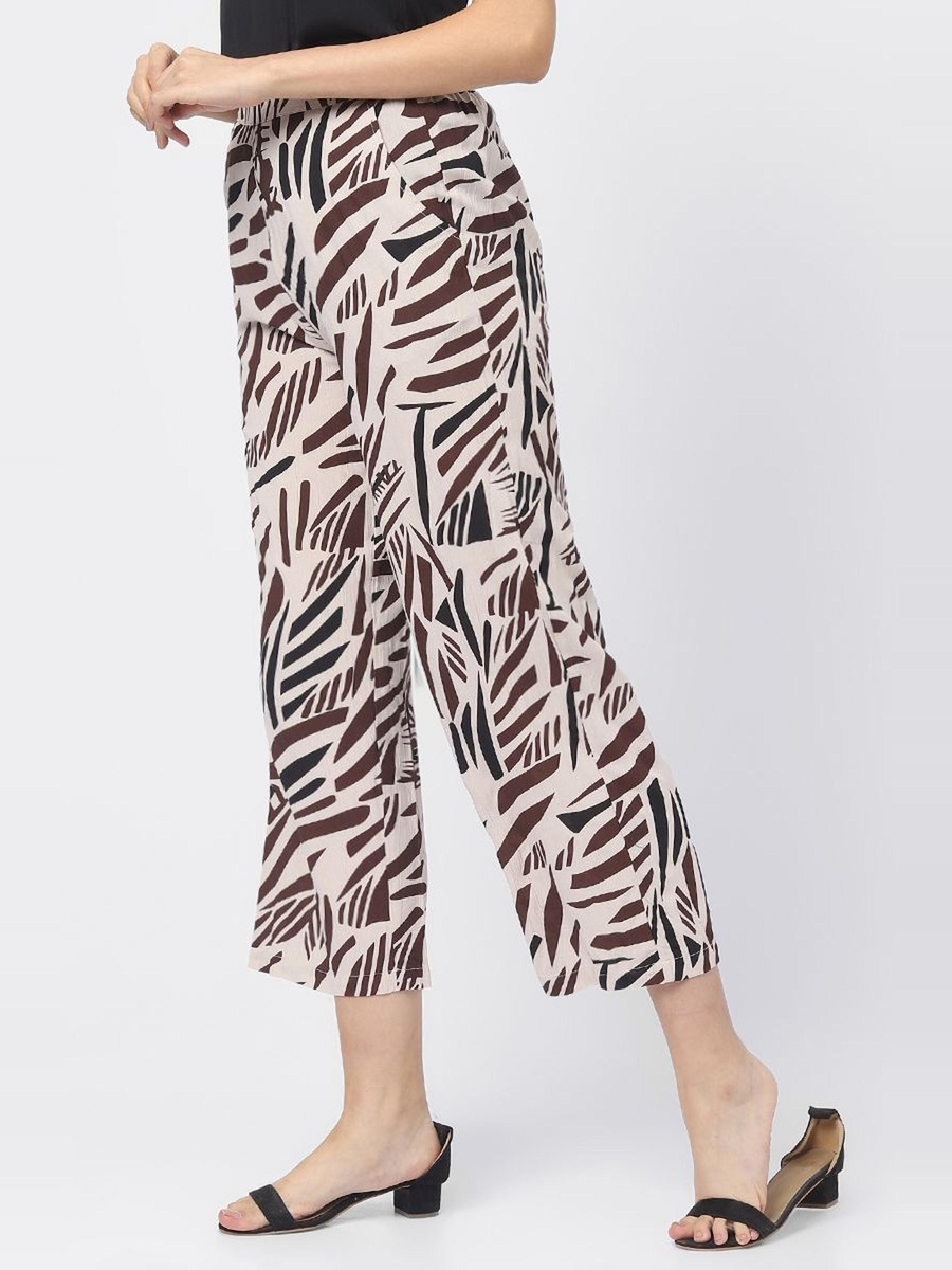 Abstract Printed Cropped Pants