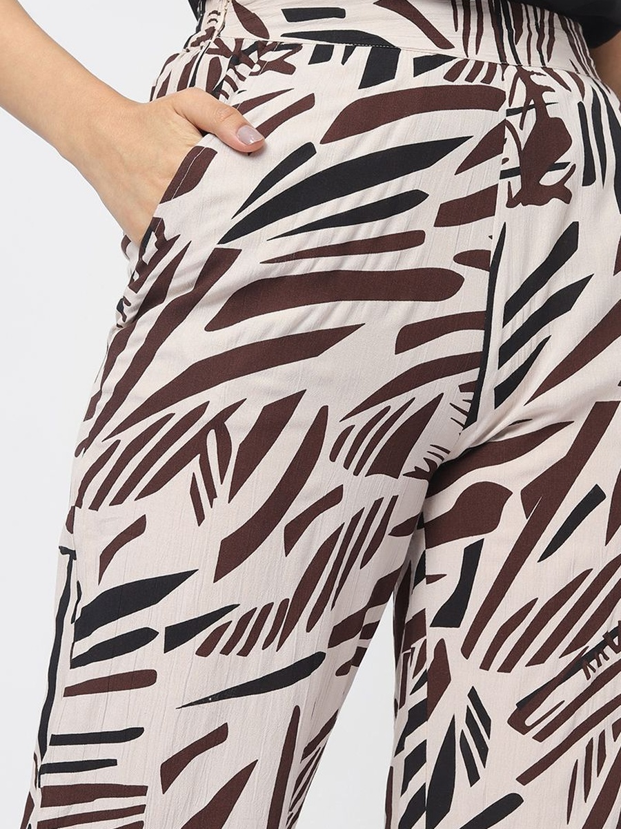 Abstract Printed Cropped Pants