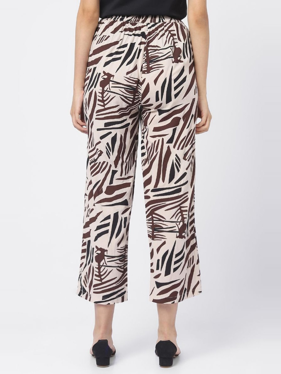 Abstract Printed Cropped Pants