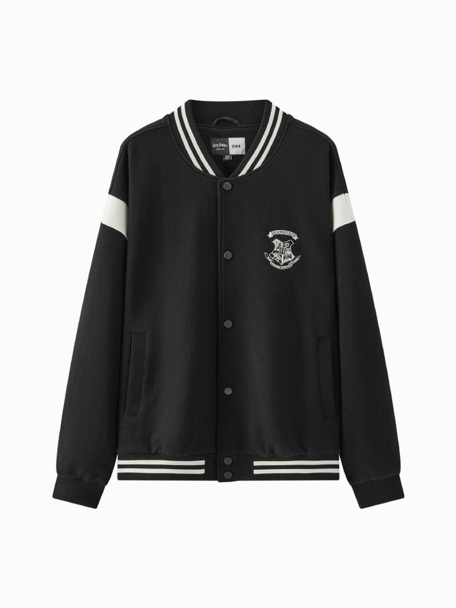 Varsity Jacket with Embroidered Crest