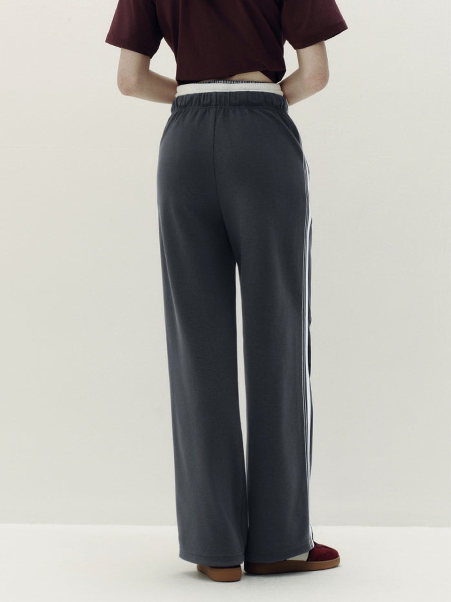 Women Straight Leg Track Pants with Side Stripes