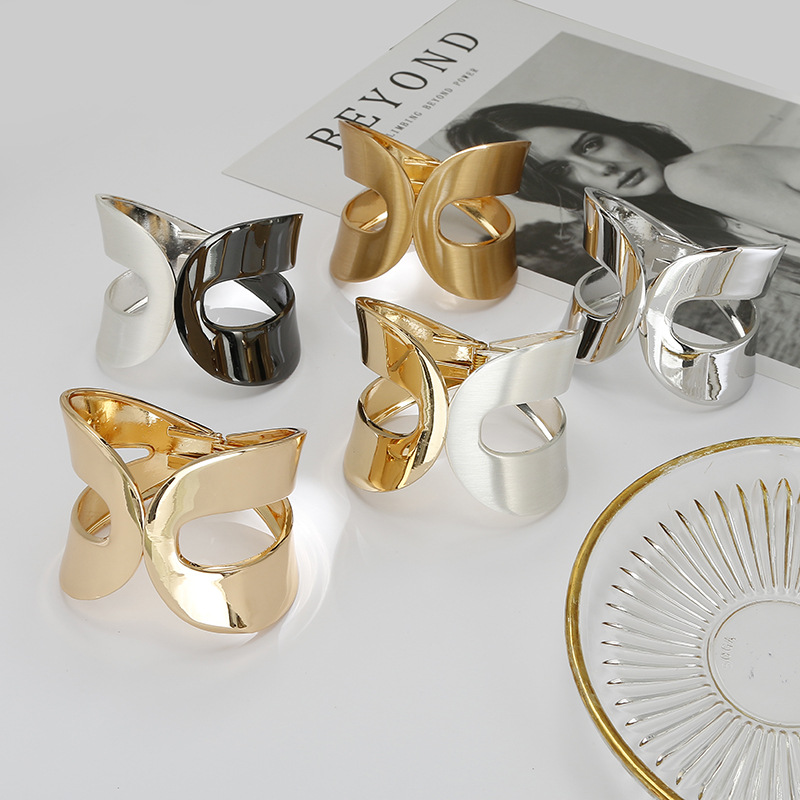 Gold Matte Finish Bangle Bracelet