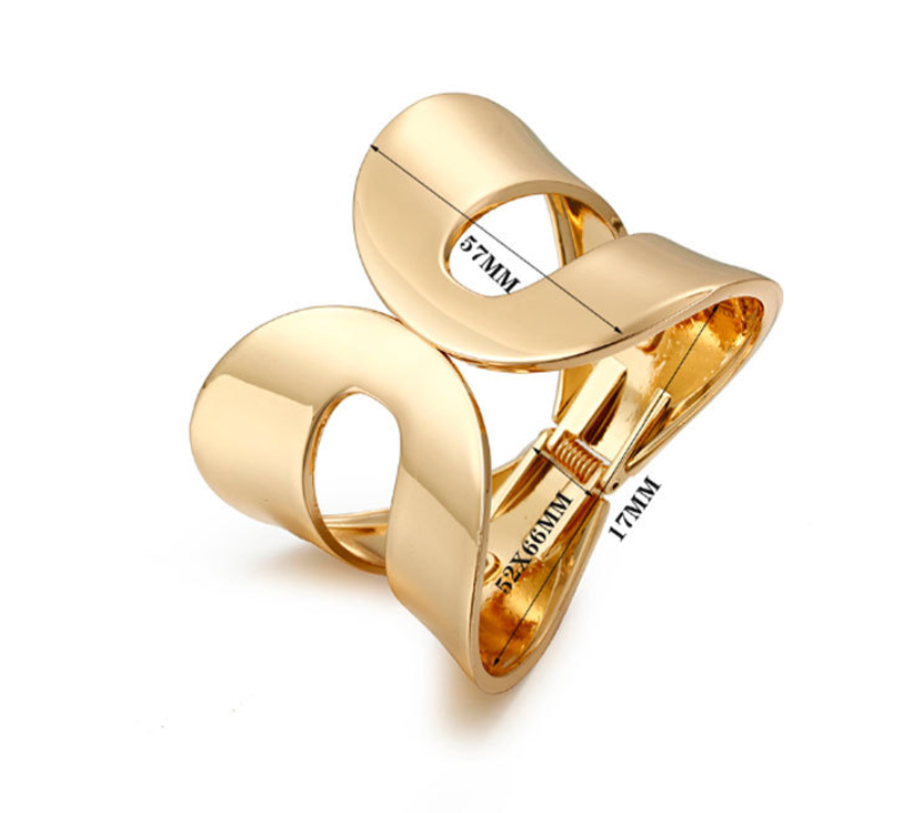 Gold Matte Finish Bangle Bracelet