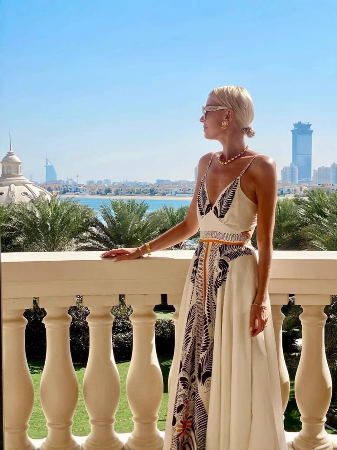 White Tie-Up Back A-Line Maxi Dress