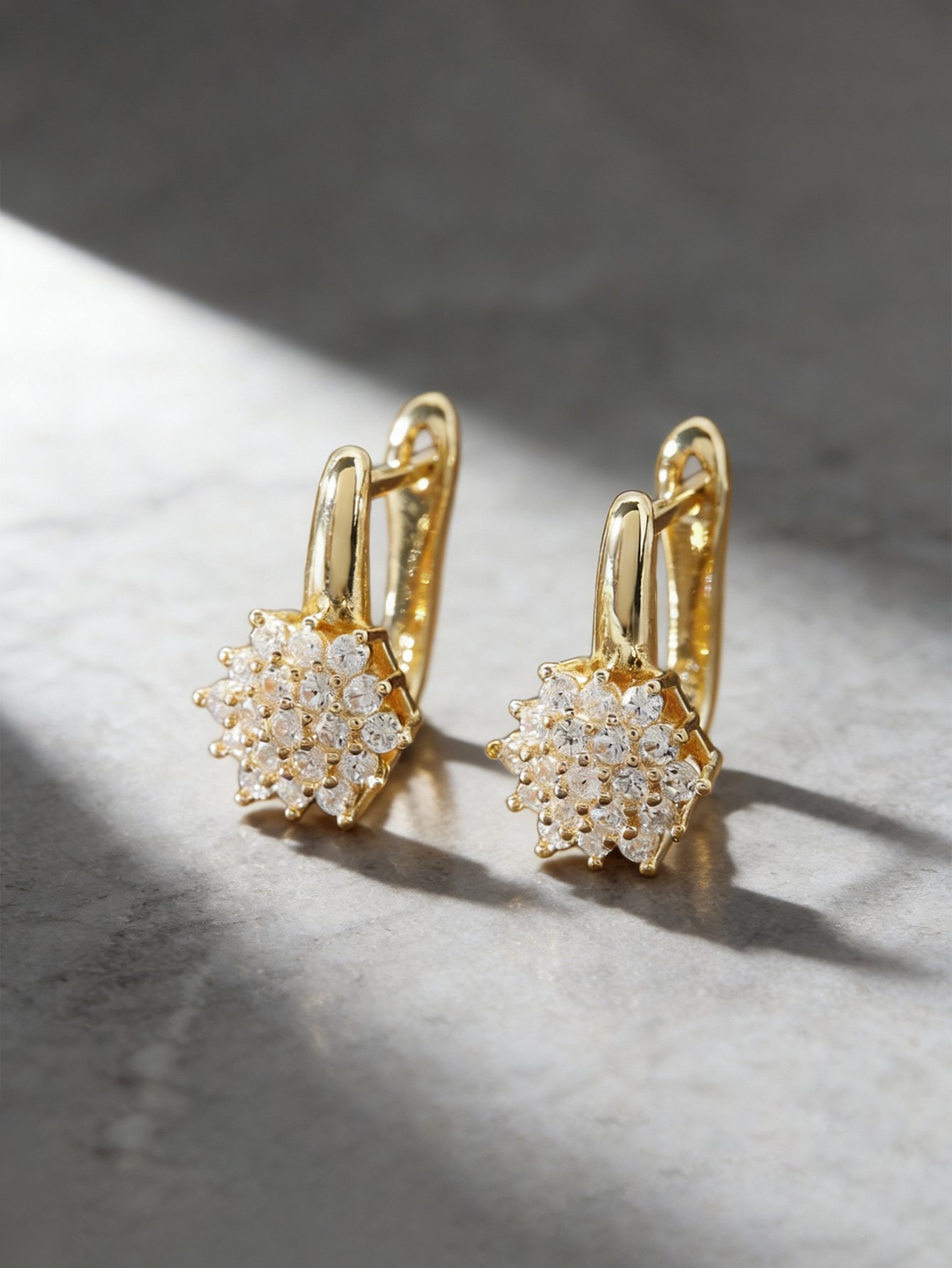 Snowflake Huggie Earrings