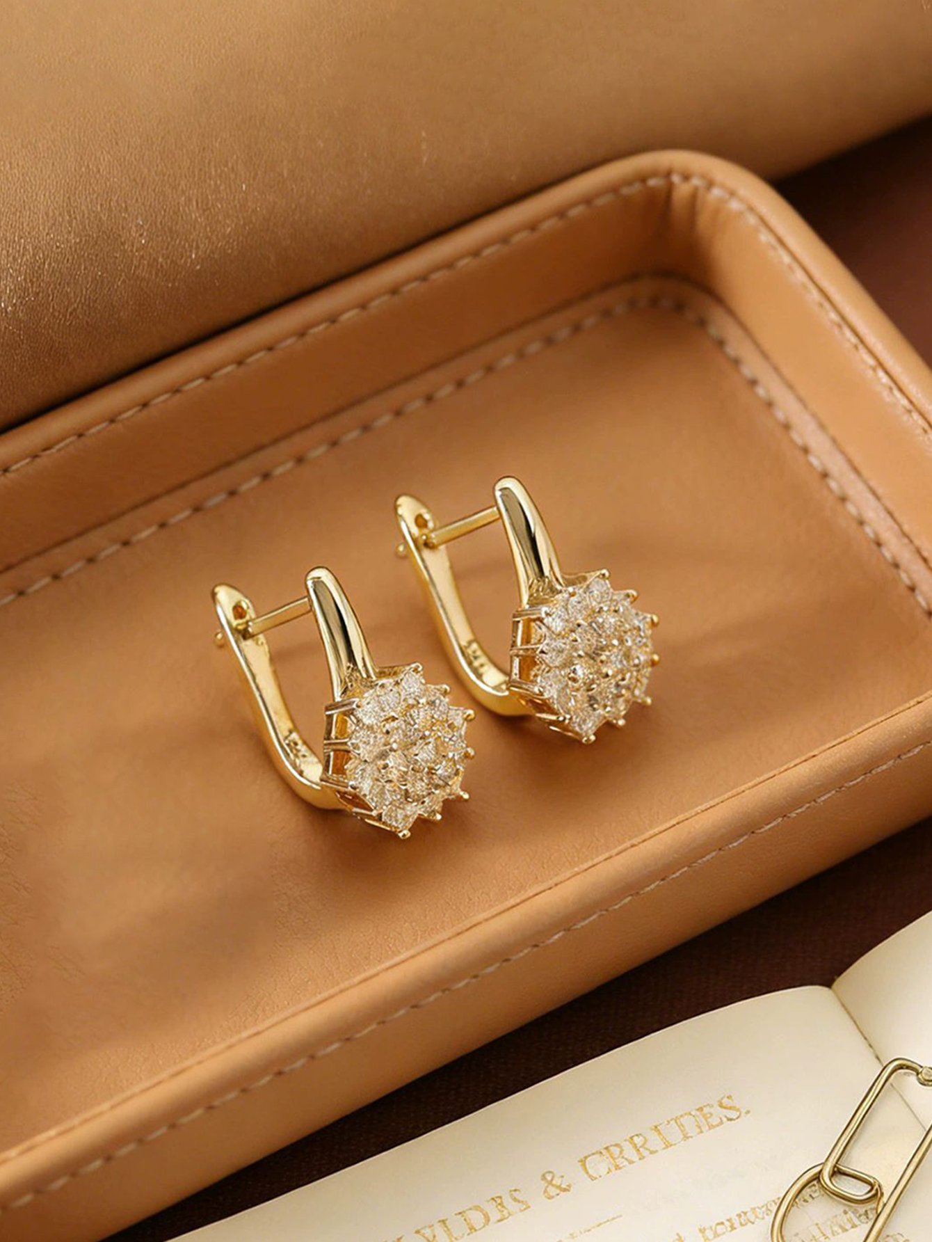 Snowflake Huggie Earrings