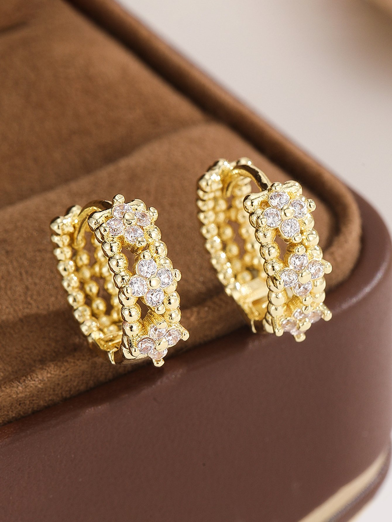 Embellished Huggie Earrings