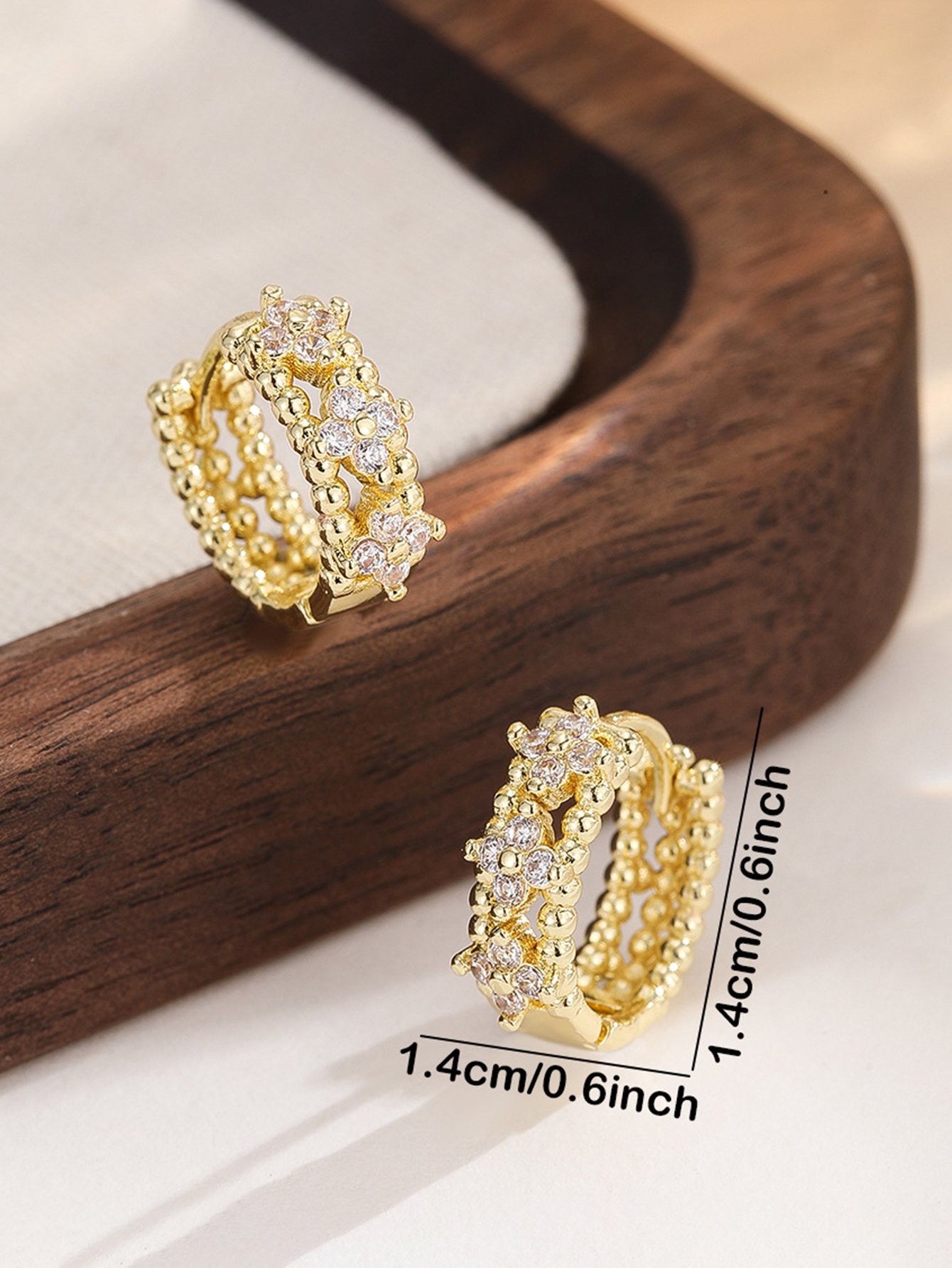 Embellished Huggie Earrings