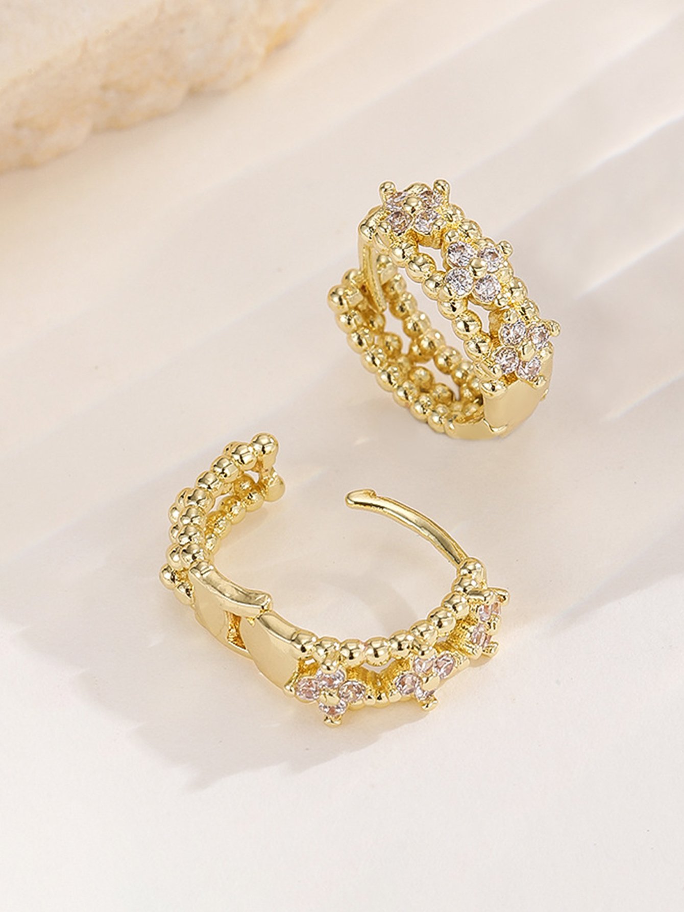 Embellished Huggie Earrings