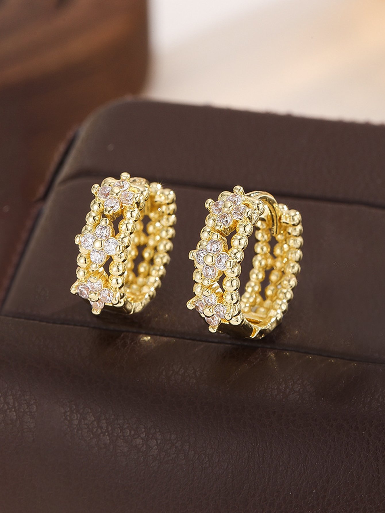 Embellished Huggie Earrings