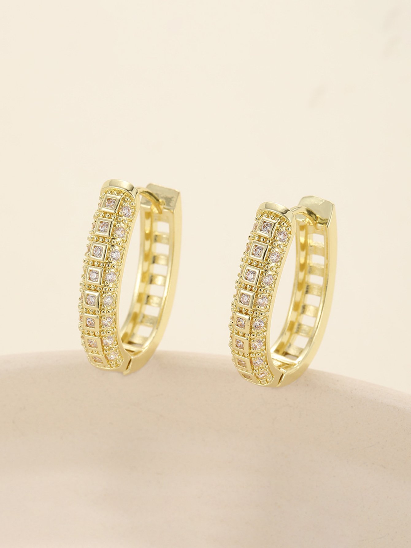 Embellished Huggie Earrings