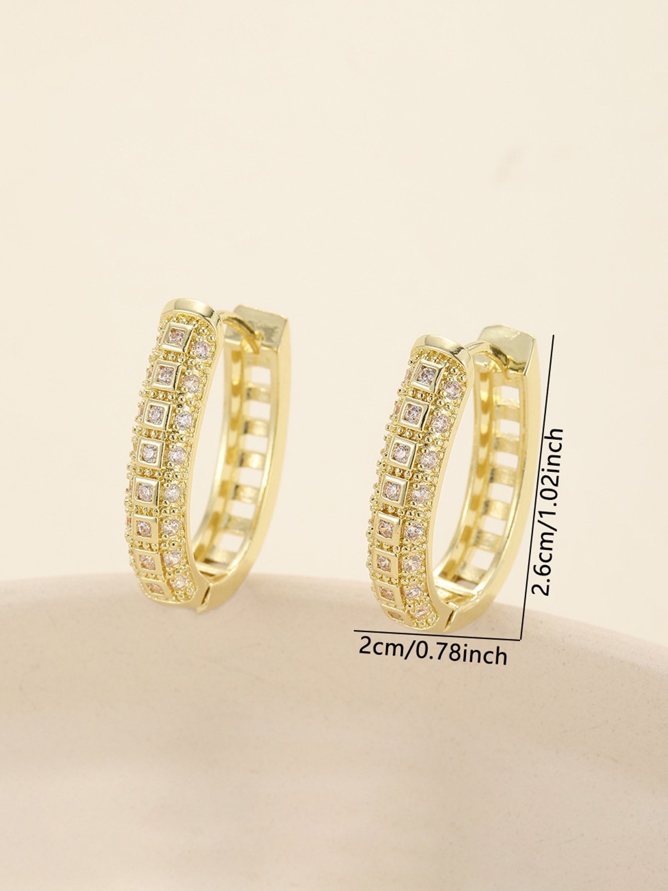 Embellished Huggie Earrings