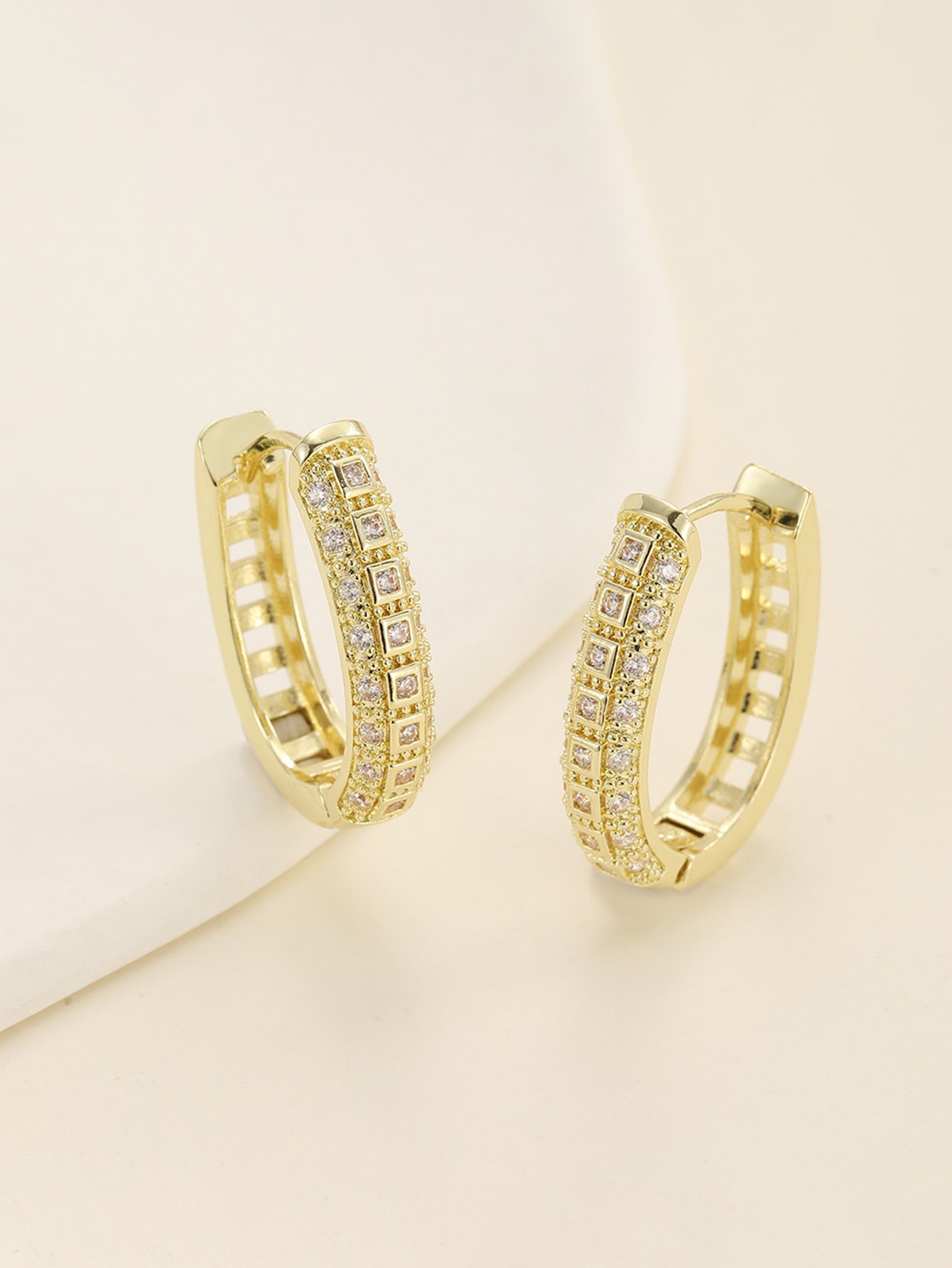 Embellished Huggie Earrings