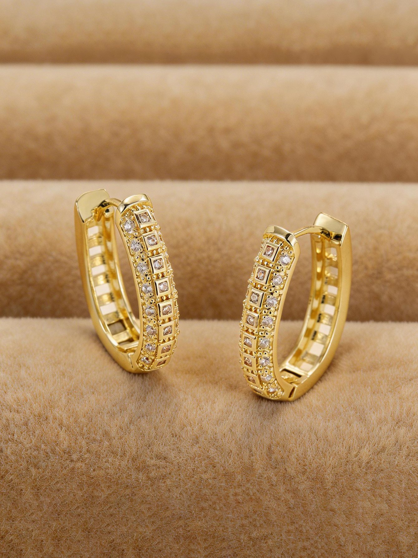 Embellished Huggie Earrings